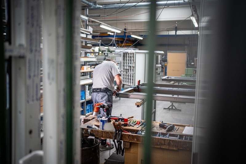 Fenster in der Herstellung